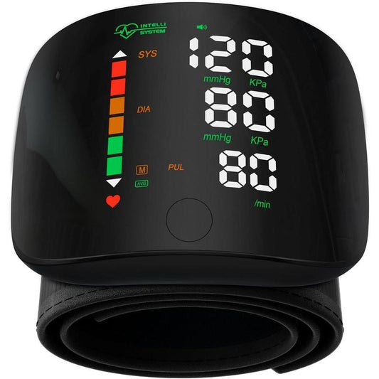 Portable Touch Screen Wrist Blood Pressure Monitor with LED Display, 99X2 Memory Readings & Carrying Case - Adjustable Healthcare Kit in BlackPortable Touch Screen Wrist Blood Pressure Monitor with LED Display, 99X2 Memory Readings & Carrying Case - Adjustable Healthcare Kit in Black