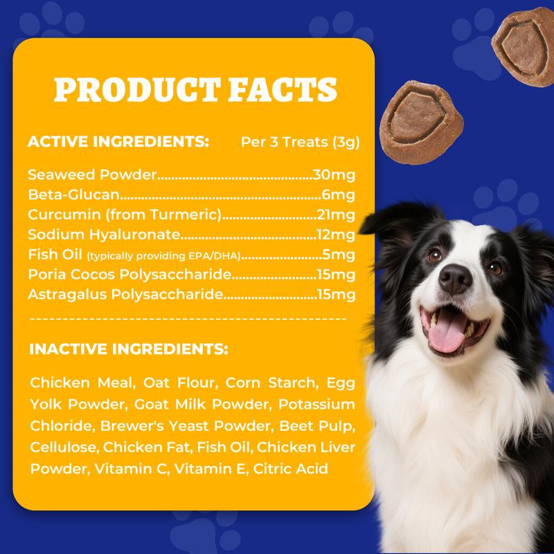 Wellix 260-Count Natural Dog Allergy Relief Chews - Soothing Itchy Skin & Ears with Immune Support