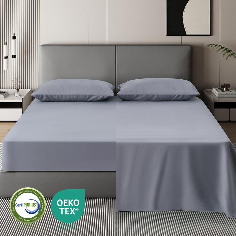 Z-Hom 4-Piece Luxury Queen Bed Sheet Set - Microfiber Paisley & Solid Design with Deep Pockets up to 16 Inches