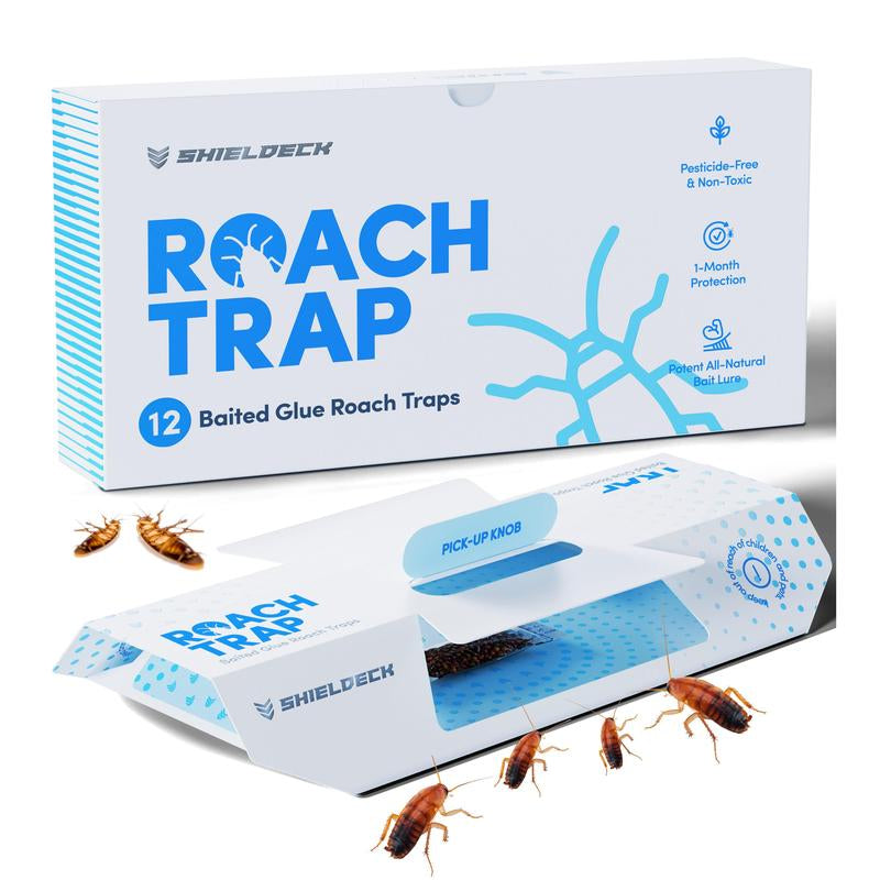 Effective Indoor Roach Traps (12 Pack) - Sticky Glue Cockroach Killer for Home and Car Infestations, Safe for Pets.Effective Indoor Roach Traps (12 Pack) - Sticky Glue Cockroach Killer for Home and Car Infestations, Safe for Pets