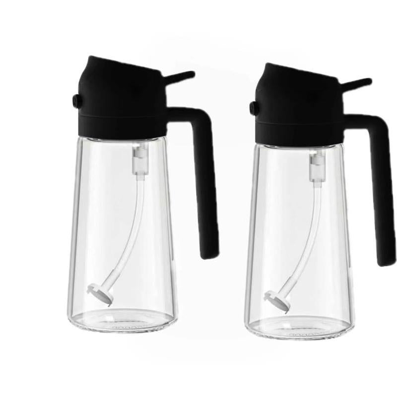 GJ 16Oz Oil Dispenser Bottle - 2-in-1 Olive Oil Sprayer & Dispenser for Cooking, Salad & Barbecue - Stylish Multicolor Kitchenware