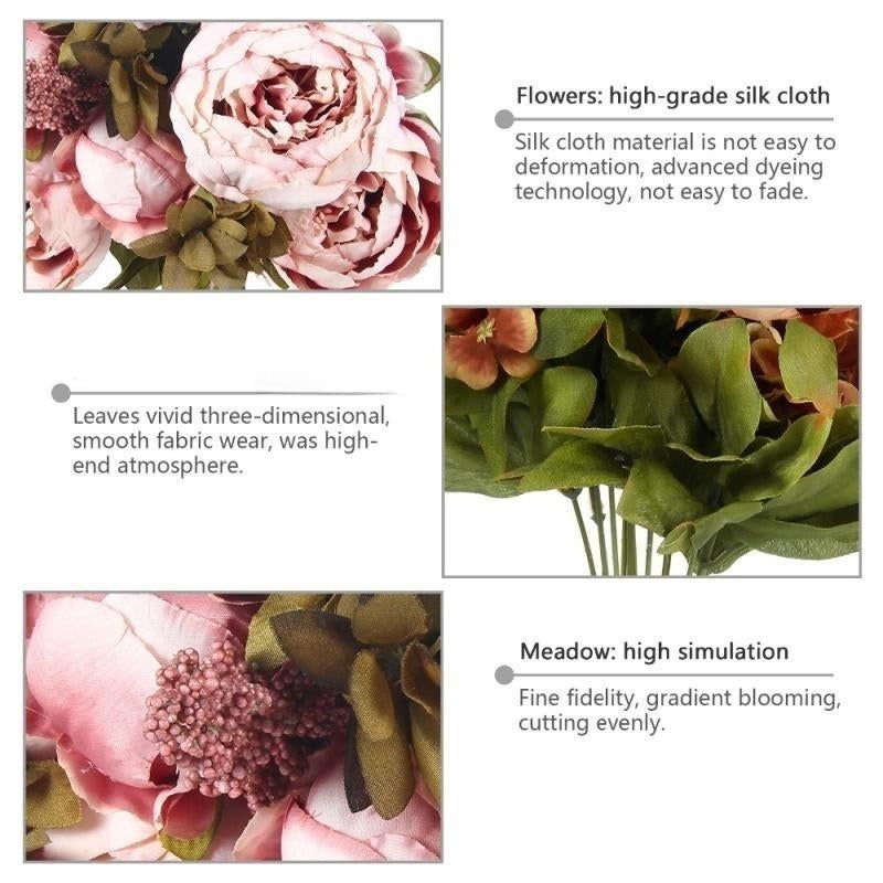 Stunning Artificial Peony & Hydrangea Bouquet Set - Perfect for Weddings, Parties, Home Decor, and Seasonal Celebrations - Premium Quality Fake Flowers for Table Centerpieces and Thoughtful Gifts.Stunning Artificial Peony & Hydrangea Bouquet Set - Perfect for Weddings, Parties, Home Decor, and Seasonal Celebrations - Premium Quality Fake Flowers for Table Centerpieces and Thoughtful Gifts