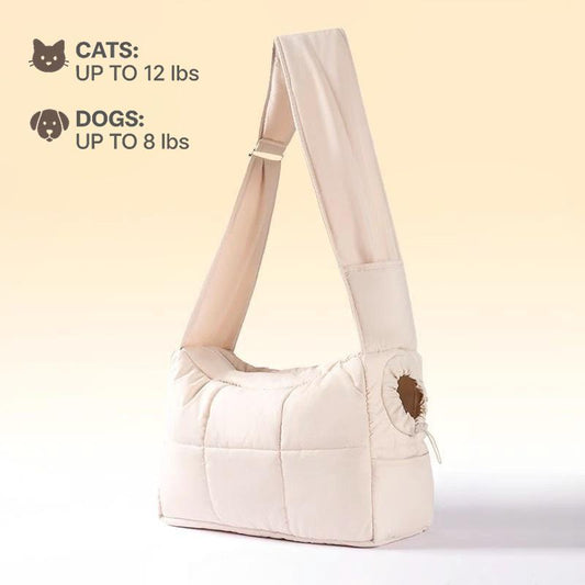 Hipipet Escape-Proof Quilted Sling Carrier - Stylish & Spacious Pet Bag for Cats & Small Dogs, Perfect for Outdoor Adventures.Hipipet Escape-Proof Quilted Sling Carrier - Stylish & Spacious Pet Bag for Cats & Small Dogs, Perfect for Outdoor Adventures