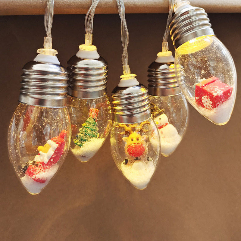 Whimsical Christmas LED String Lights | Santa, Snowman & Festive Character Decorations!