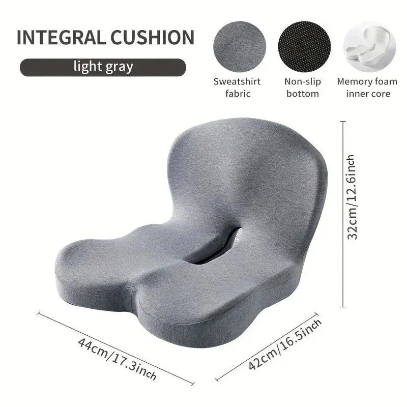All-in-One Memory Foam Seat & Back Cushion | Ergonomic Lumbar Support for Office & Car The Pain Relief Focus