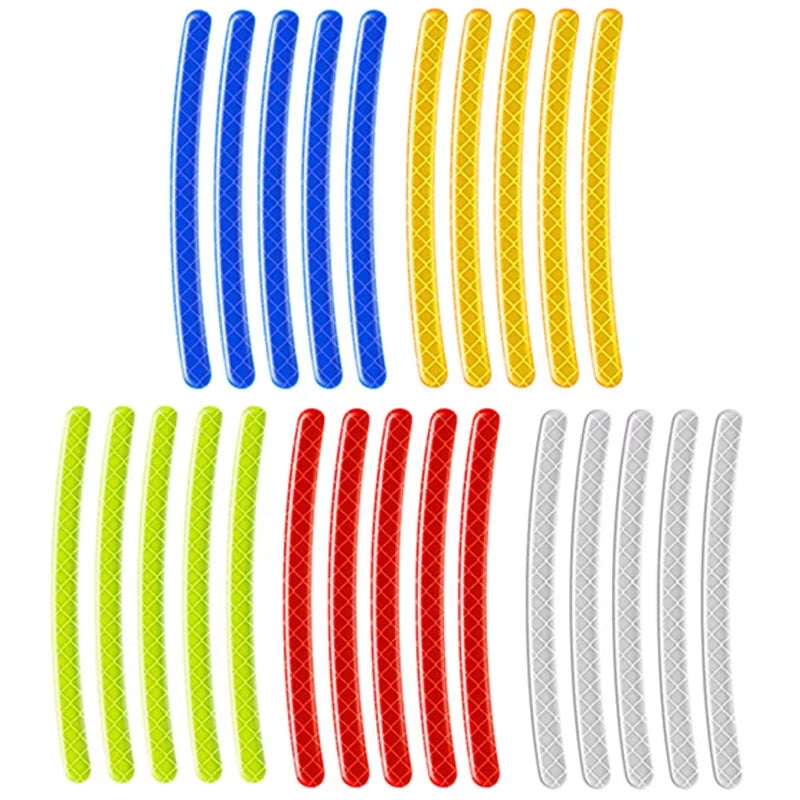 20pcs Luminous Reflective Wheel Hub Stickers - Enhance Night Visibility for Cars, Bikes & Motorcycles