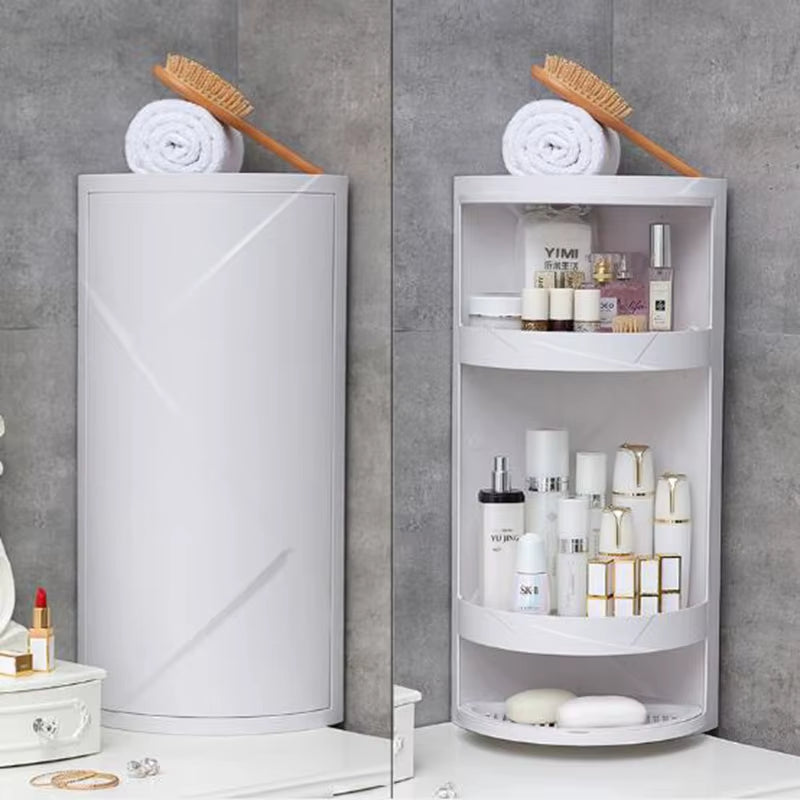 Rotating Triangle Suction Wall Storage Rack — 2-Tier Corner Organizer for Bathroom & Kitchen, Dustproof Space-Saver. Rotating Triangle Suction Wall Storage Rack — 2-Tier Corner Organizer for Bathroom & Kitchen, Dustproof Space-Saver