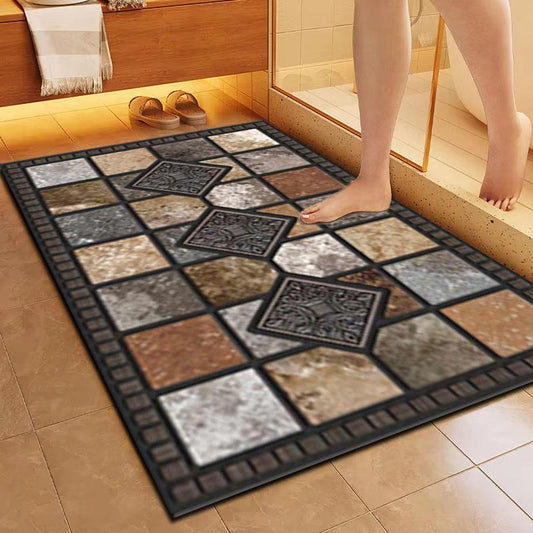 Super Absorbent Diatom Mud Bathroom Mat – Quick-Dry Non-Slip Rug for Bathroom, Shower, Entryway & Kitchen – Soft & Washable Silica Mat