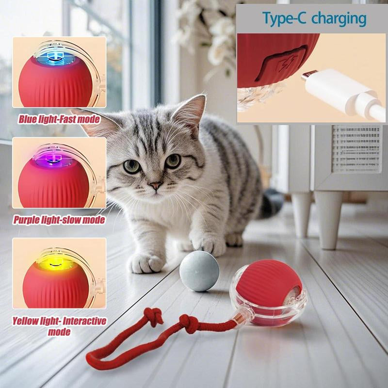 Interactive Electric Cat Toy Ball - Motion-Sensing Fun for Indoor Cats & Dogs, Keeps Pets Active & Entertained! Perfect Gift for Pet Lovers!