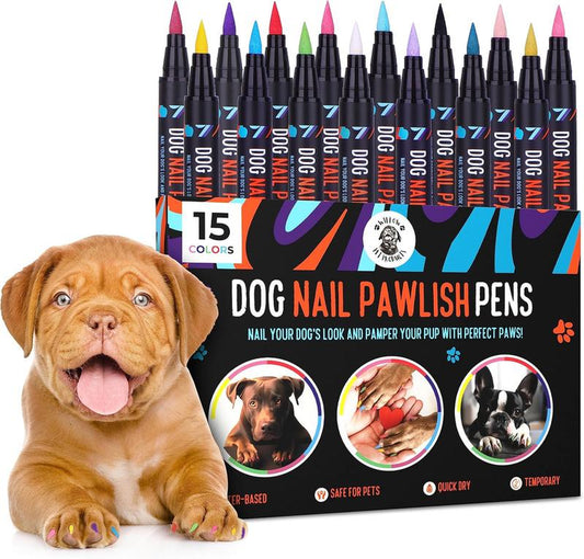 Quick Dry Dog Nail Polish Pens - Easy Application Pet Nail Polish for Dogs & Cats, Perfect Puppy Accessory Set.Quick Dry Dog Nail Polish Pens - Easy Application Pet Nail Polish for Dogs & Cats, Perfect Puppy Accessory Set