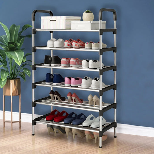 Tier Stackable Shoe Rack Organizer | Stainless Steel Space-Saving Shoe Shelf for Entryway & Closet